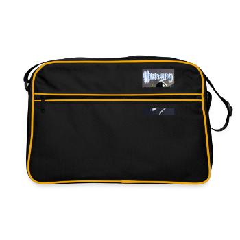 Astronaut "Hungry" - Retro Bag - black/gold - Front