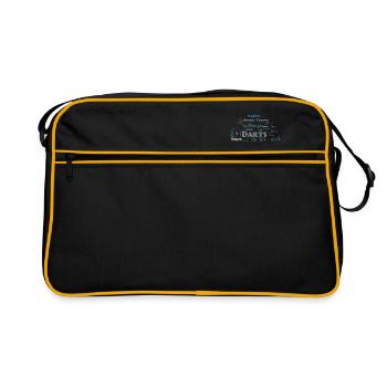 Dart - Word Cloud Blue - Sac Retro - noir/or - Devant