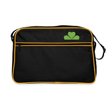 Trèfle porte-bonheur - Sac Retro - noir/or - Devant