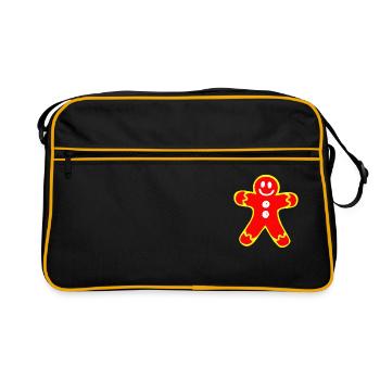Figurine de bonhomme en pain d'épice pour Noël - Sac Retro - noir/or - Devant