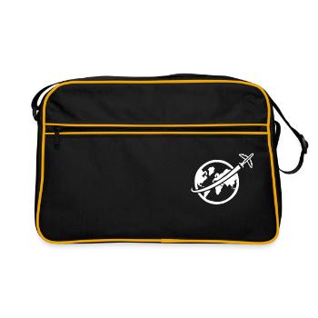 Travel Airplane around the world Trip around the world - Retro Bag - black/gold - Front