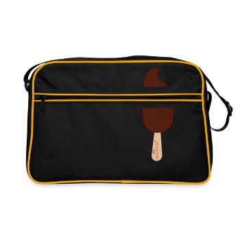 MAGNUM Eiscreme-T-Shirt - Retro Tasche - Schwarz/Gold - Vorne