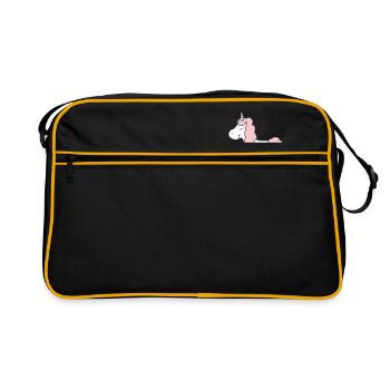 Licorne douce - Sac Retro - noir/or - Devant