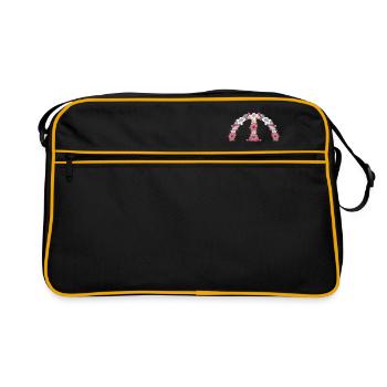 Fleur de paix - Sac Retro - noir/or - Devant