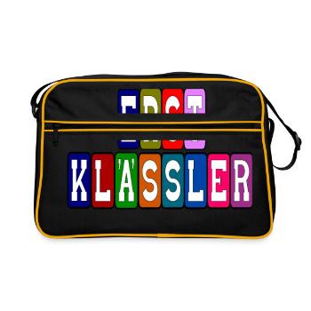 Erste Schultag Erster Erster schultag Erste Klasse - Retro Tasche - Schwarz/Gold - Vorne