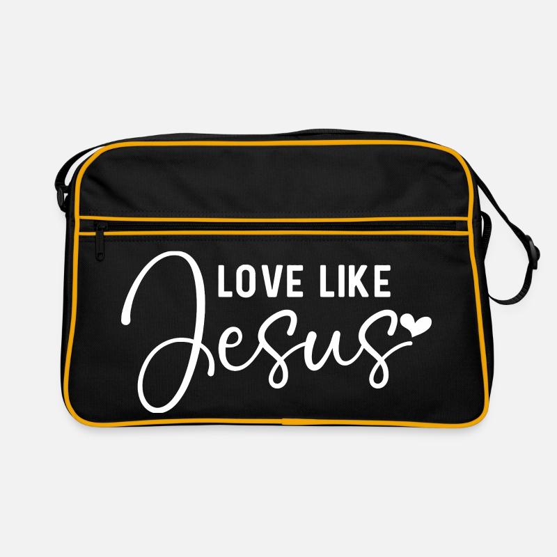 Aimer comme Jésus - Sac Retro - noir/or