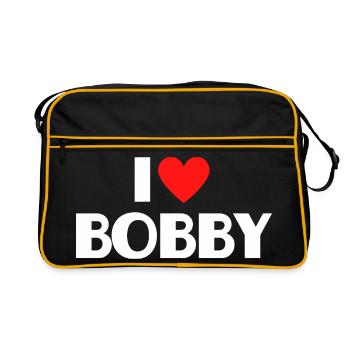I Love Bobby Red Heart Retro Statement - Retro Bag - black/gold - Front