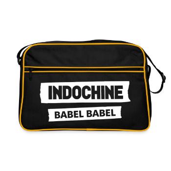 Typo Babel Vintage Effet Usé - Sac Retro - noir/or - Devant