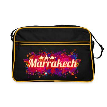 Marrakech in Morocco Africa Vintage Souvenir - Retro Bag - black/gold - Front