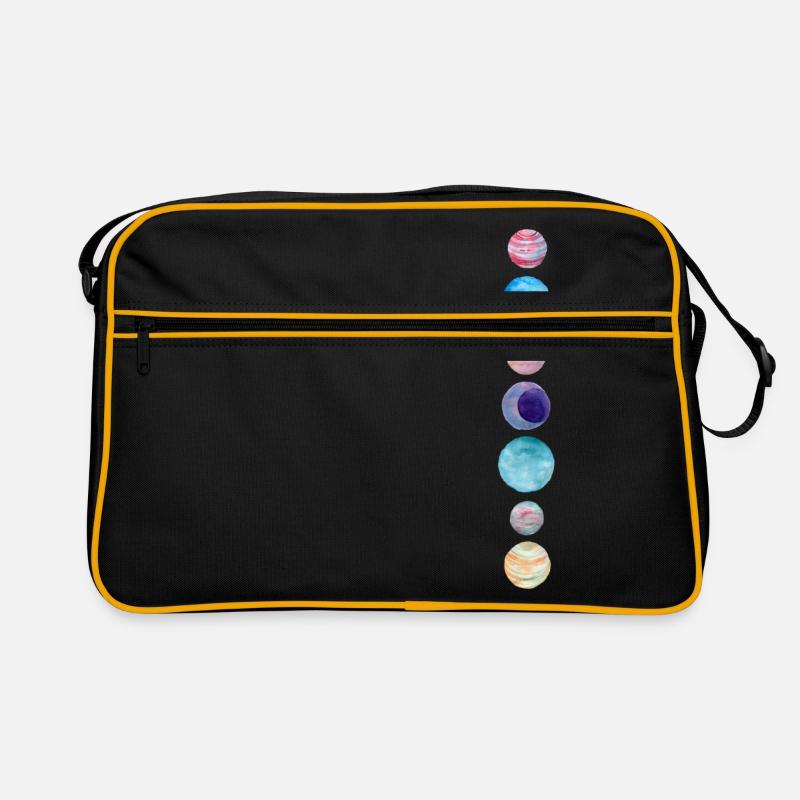 Ausrichten Planets - Retro Tasche - Schwarz/Gold