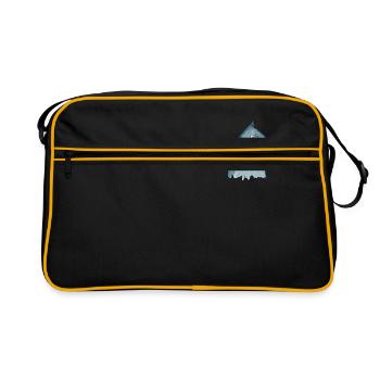 Cat grey - Retro Bag - black/gold - Front
