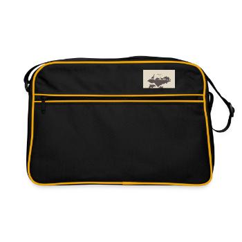 Tiere - Retro Tasche - Schwarz/Gold - Vorne