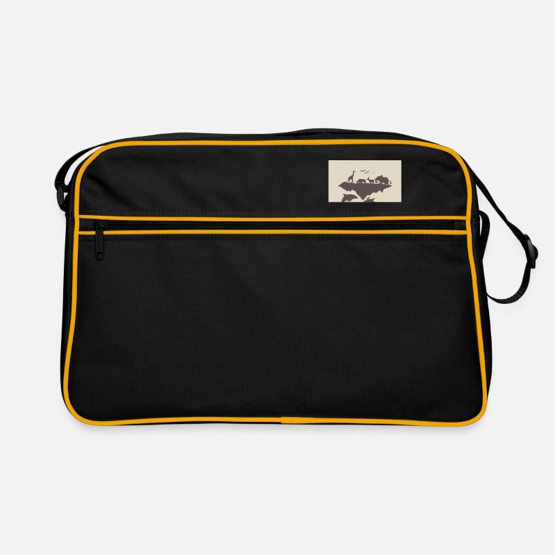 Tiere - Retro Tasche - Schwarz/Gold
