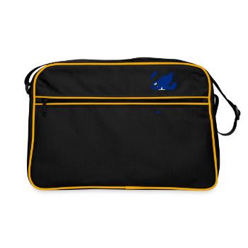 Curaçao flag torn motif - Retro Bag - black/gold - Front