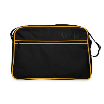 Optical illusion pattern shapes geometry gift - Retro Bag - black/gold - Front