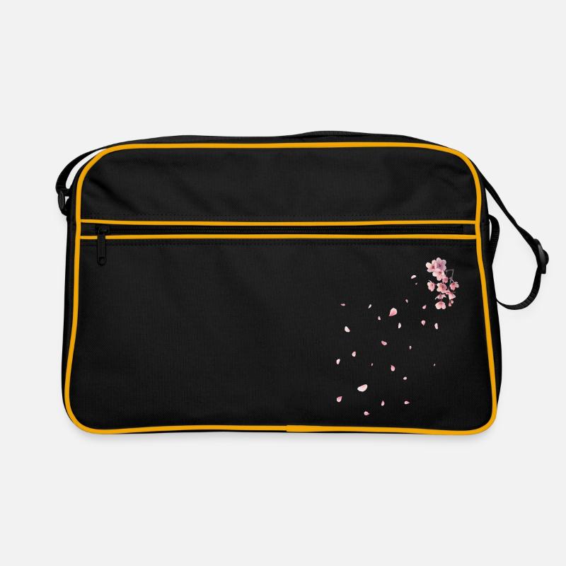 Sakura - Fleurs de cerisier - Sac Retro - noir/or