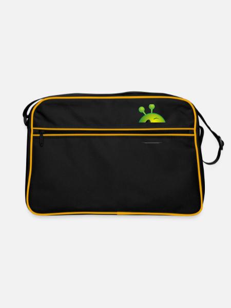 Emoji - Retro Tasche - Schwarz/Gold - Vorne