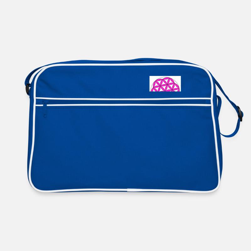 Blume des Lebens pink Retro Tasche