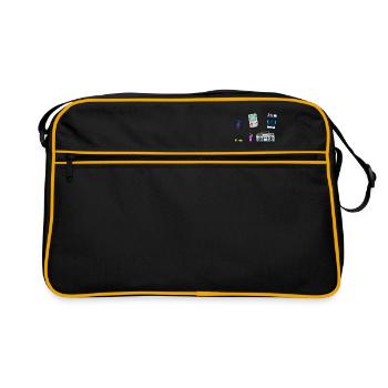Objects from the 80s - Retro Design - Retro Bag - black/gold - Front