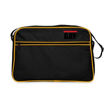 GAY PRIDE - Retro Bag - black/gold - Front