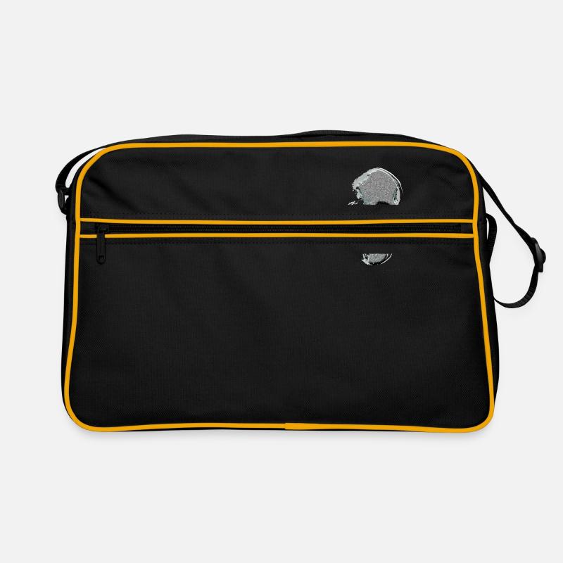 Totenkopf - Retro Tasche - Schwarz/Gold