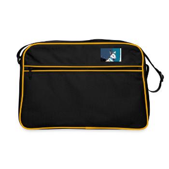 White Rabbit - Retro Tasche - Schwarz/Gold - Vorne
