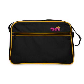 Glitter 1990 30 years birthday sequin crown - Retro Bag - black/gold - Front