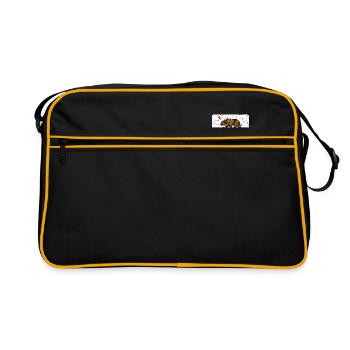 California California Coat of Arms Flag Bear Gift - Retro Bag - black/gold - Front