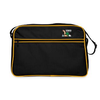 Paroles de natation drôle nageur rampant l'eau - Sac Retro - noir/or - Devant