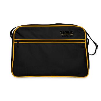 Evolution Tennis Tennisspieler Tennisspiel - Retro Tasche - Schwarz/Gold - Vorne