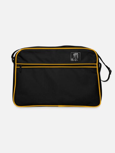 Tarot Card As des Épées - Épées Ass Cadeau - Sac Retro - noir/or - Devant