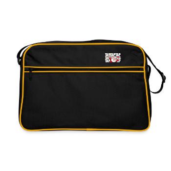 Stepptanzen Weihnachtsmann Weihnachten Stepptänzer - Retro Tasche - Schwarz/Gold - Vorne