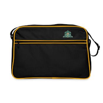 Hamsa main en couleur verte - Sac Retro - noir/or - Devant