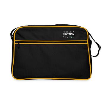 Pensez comme un proton restez positif Science drôle - Sac Retro - noir/or - Devant