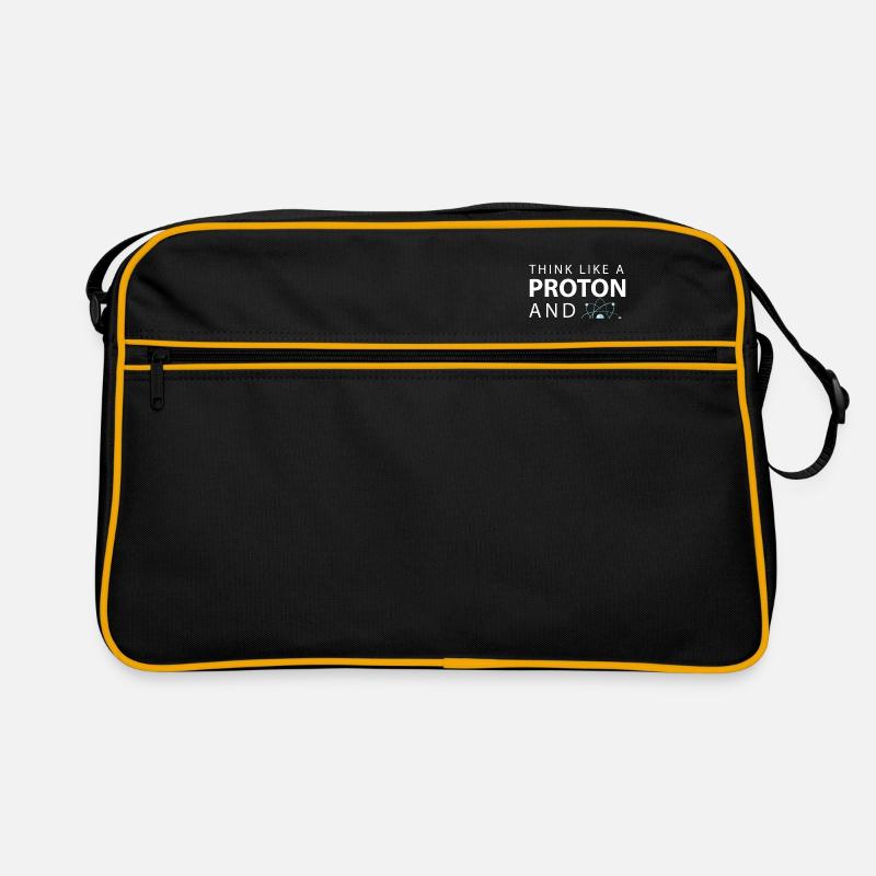 Pensez comme un proton restez positif Science drôle Sac Retro