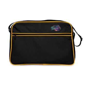 Yoga femme arbre psychédélique - Sac Retro - noir/or - Devant