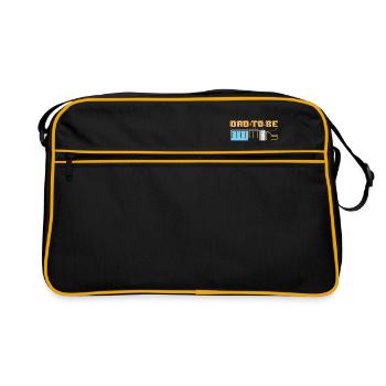 Werdender Vater - Retro Tasche - Schwarz/Gold - Vorne
