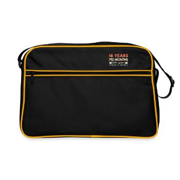 16e anniversaire-16 ans d'être génial - Sac Retro - noir/or - Devant