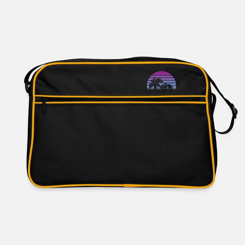 80s miami style beach palms Retro Bag
