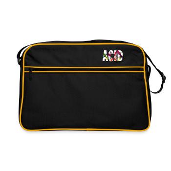 Acid House Techno Raver DJ Festival Party Gift - Sac Retro - noir/or - Devant