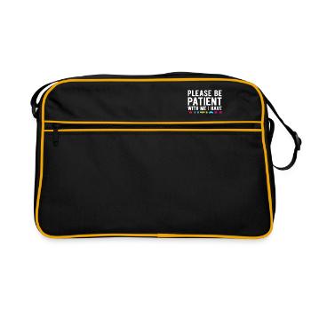Please Be Patient With Me I Have Autism - Retro Bag - black/gold - Front