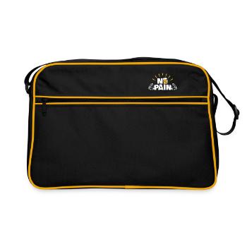 No Pain No Beer Cadeau de musculation - Sac Retro - noir/or - Devant