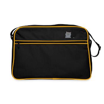 Britannique Cheveux courts chat - Sac Retro - noir/or - Devant