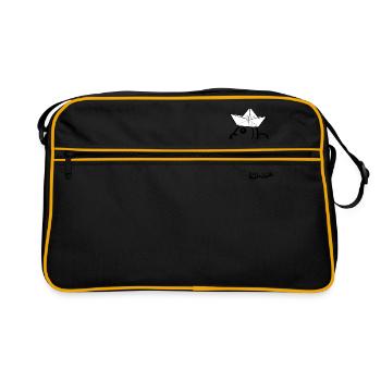 Fish bone fish head paper hat Moin - Retro Bag - black/gold - Front