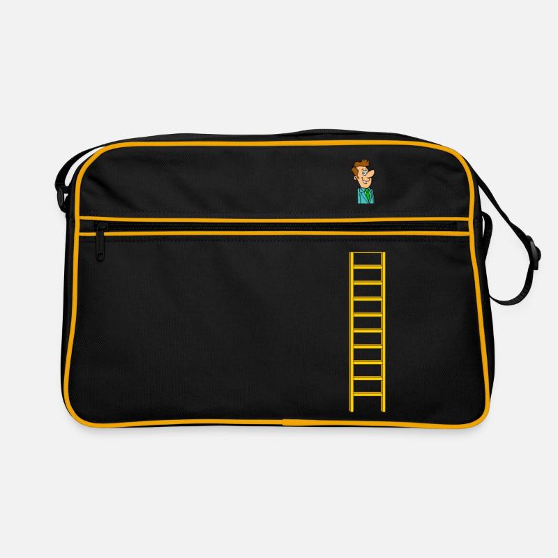 climbing ladder klettern leiter cycling mountain s Retro Tasche