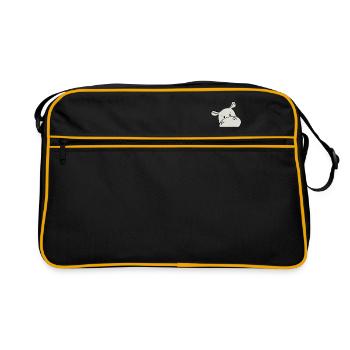 Hippopotame heureux - Sac Retro - noir/or - Devant