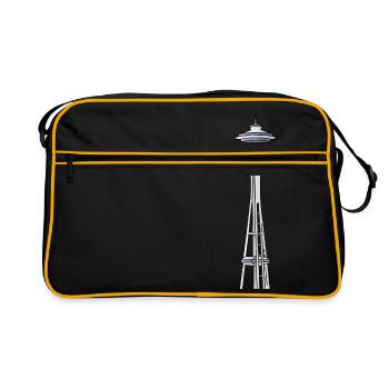 "Space Needle" in Seattle - Retro Bag - black/gold - Front