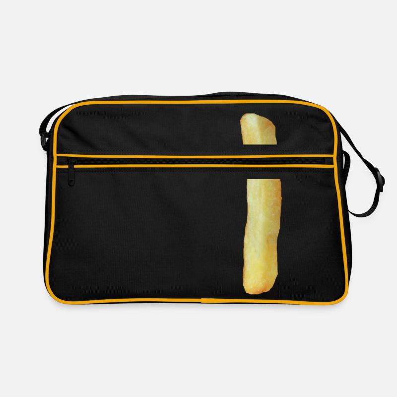 Pommes eins - Retro Tasche - Schwarz/Gold