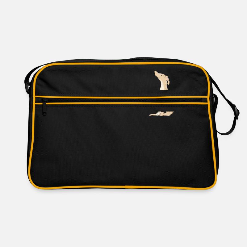 Brindle lévrier - Sac Retro - noir/or