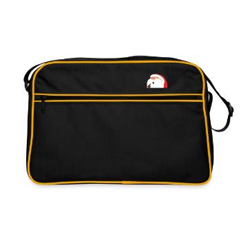 Cute Santa - Retro Tasche - Schwarz/Gold - Vorne